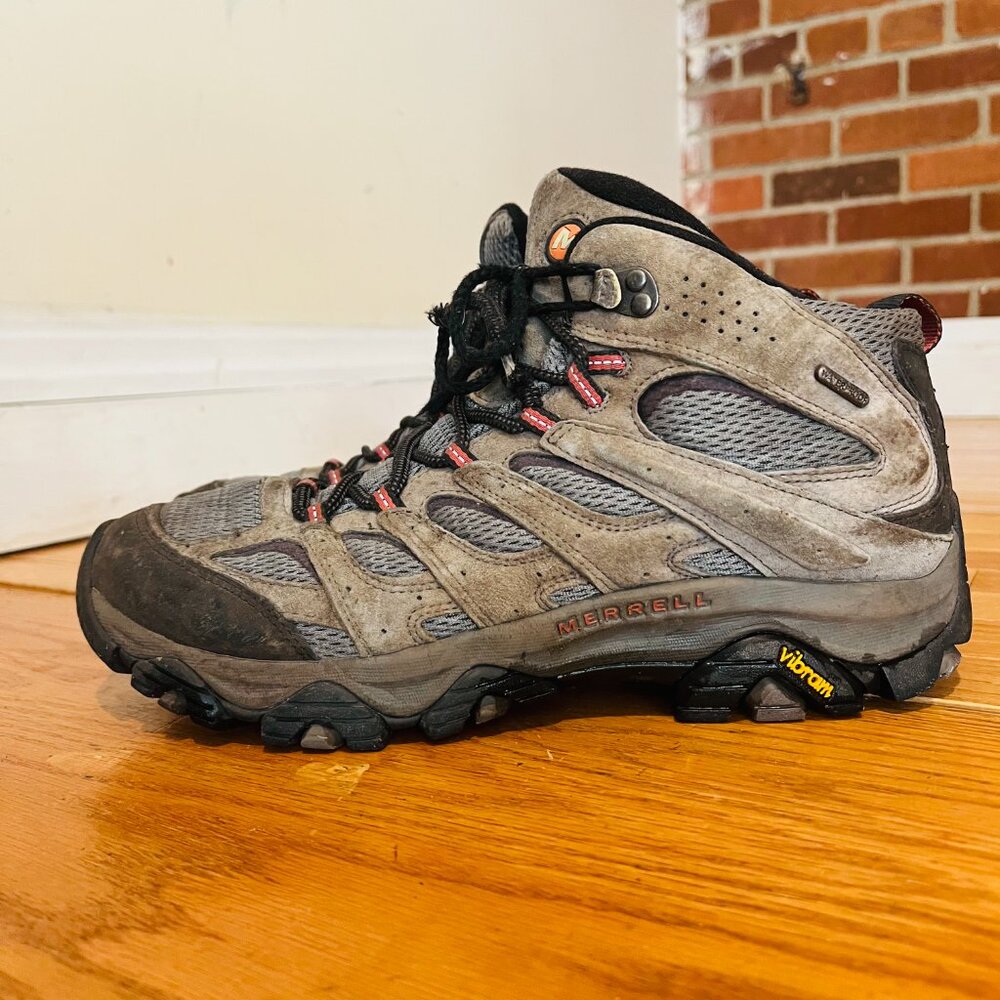 Merrell Moab Waterproof Mid Beluga Trail Hiking Boots Mens Size 11.5 - Picture 5 of 16